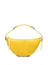 By Far Gib Crocodile-embossed Shoulder Bag In Yellow