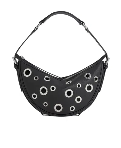 BY FAR BY FAR GIB EYELET-EMBELLISHED ZIPPED MINI SHOULDER BAG