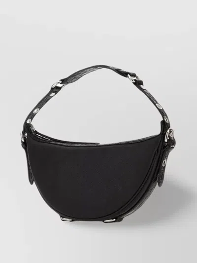 By Far Gib Leather Shoulder Bag In Black