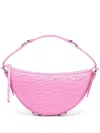 By Far Gib Embossed Crocodile-effect Shoulder Bag In Purple