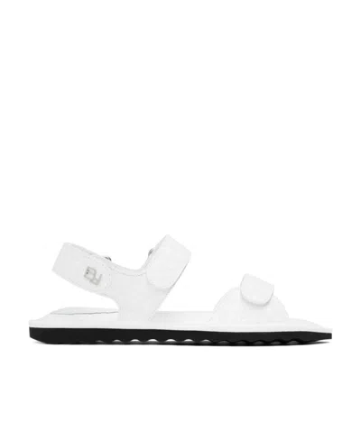 By Far Gideon Flat-soled Sandals In White