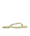 By Far Green Mare Flip Flop Sandals In Nude