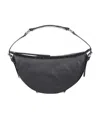 By Far Black Leather Handbag With Silver-colored Details Woman In Black