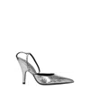 By Far Gray Leather Sandal