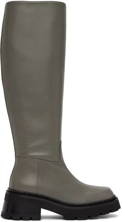 By Far Gray Russel Boots In Cem Cement