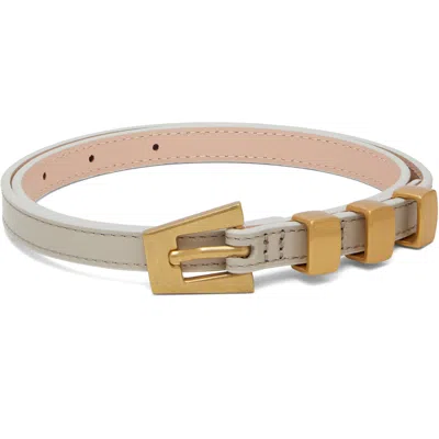 By Far Gray Vic Belt In Neutral