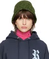 By Far Robbie Military Green Chenille Bucket Hat In Mlg Military Green