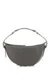 By Far Leather Shoulder Bag Featuring Crocodile Motif In Grey