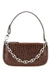 By Far Chocolate Leather Rachel Handbag