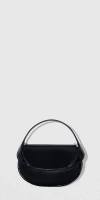 By Far Black Hari Semi Patent Leather Bag
