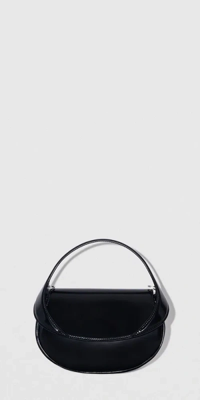 BY FAR HARI BAG BLACK PATENT LEATHER