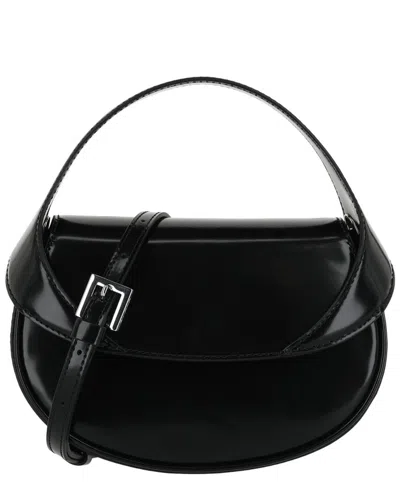 By Far Hari Patent Leather Shoulder Bag In Black