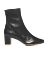 By Far Sofia 65mm Leather Ankle Boots In Black