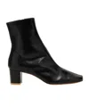 By Far Sofia 65mm Leather Ankle Boots In Black