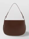 By Far Brown Leather Issa Shoulder Bag In Burgundy