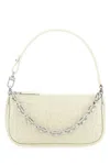 By Far Mini Rachel Dawn Leather Shoulder Bag In White