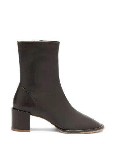 By Far Josiah Block-heel Boots In Brown