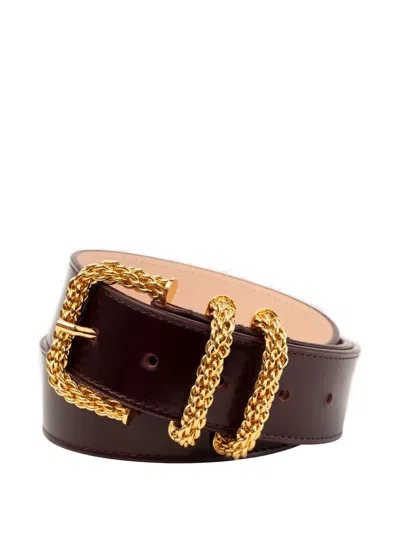 By Far Katina Leather Belt In Brown