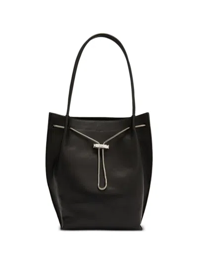 By Far Kayla Leather Shoulder Bag In Black