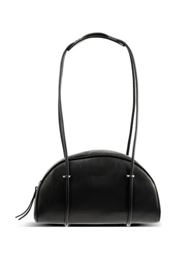 By Far Kimberly Bowler Leather Shoulder Bag In Black