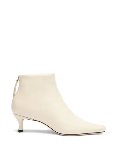 By Far Kitten Stevie 22 Stretch Seam Ankle Boots In White