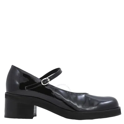 By Far Ladies Black Beth Mary Jane Patent Leather Pumps