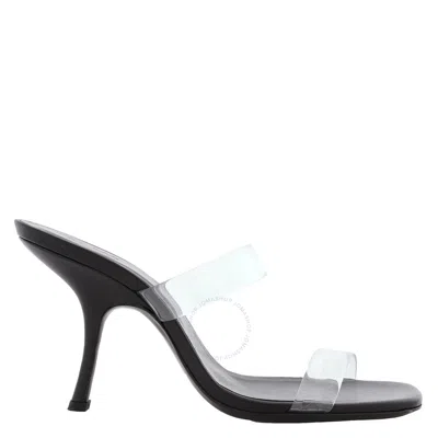 By Far Ladies Clara Gloss Double-strap Sandals In Black