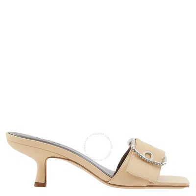 By Far Ladies Davina Sable Nappa Leather Sandals In Neutral
