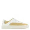 BY FAR BY FAR LADIES RODINA SUEDE AND LEATHER LOW-TOP SNEAKERS IN SAND