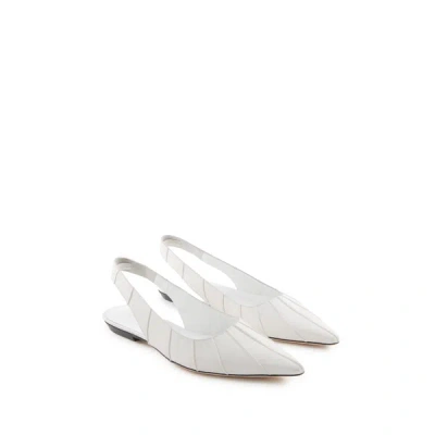 By Far Ssense Exclusive White Jess Ballerina Flats