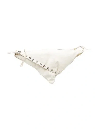 Pre-owned By Far Leather Belt Bag In White
