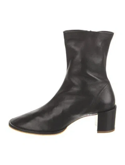 Pre-owned By Far Leather Boots In Black