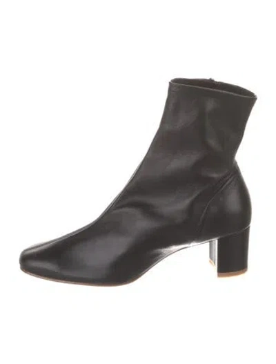 Pre-owned By Far Leather Boots In Black