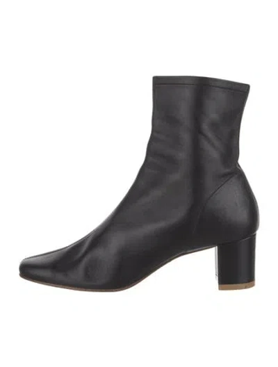 Pre-owned By Far Leather Boots In Black
