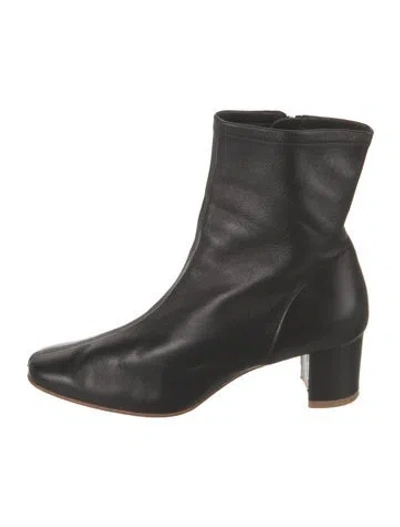 Pre-owned By Far Leather Boots In Black