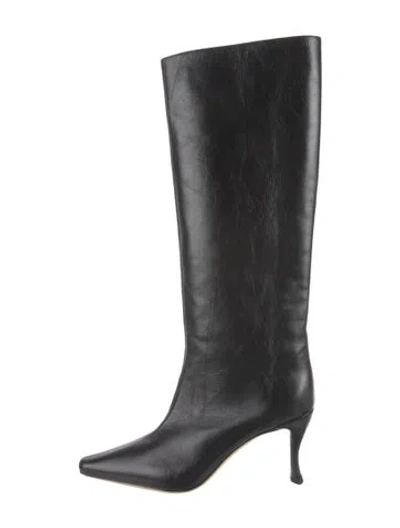 Pre-owned By Far Leather Boots In Black