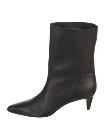 Pre-owned By Far Leather Boots In Black