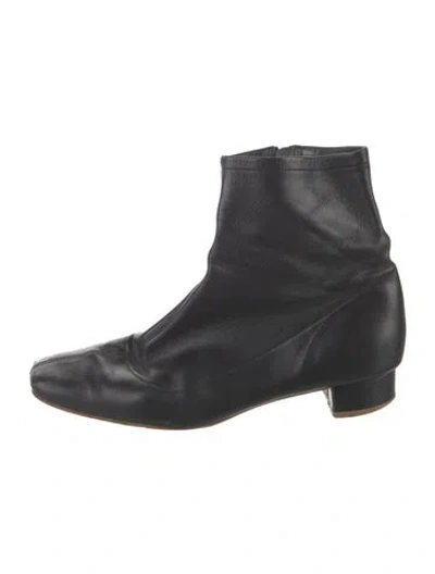 Pre-owned By Far Leather Boots In Black