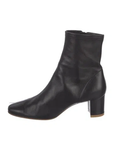 Pre-owned By Far Leather Boots In Black