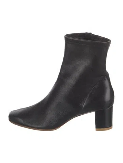 Pre-owned By Far Leather Boots In Black