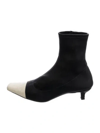 Pre-owned By Far Leather Boots In Black