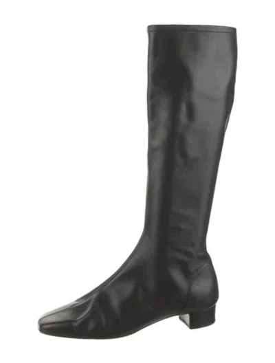 Pre-owned By Far Leather Boots In Black