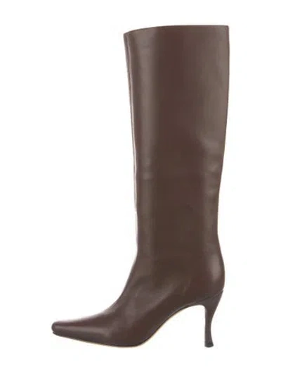 Pre-owned By Far Leather Boots In Brown