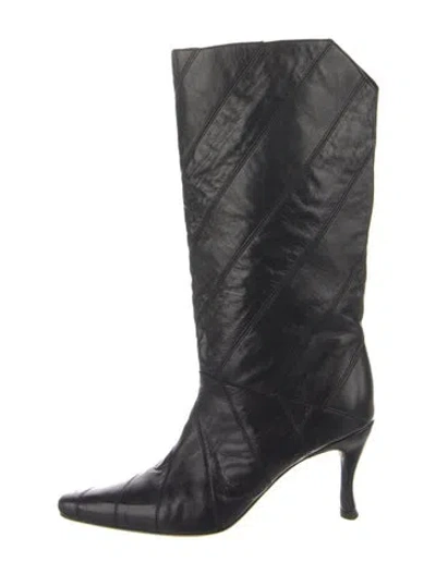 Pre-owned By Far Leather Boots In Green