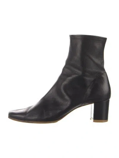 Pre-owned By Far Leather Boots In Green