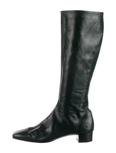 Pre-owned By Far Leather Boots In Green