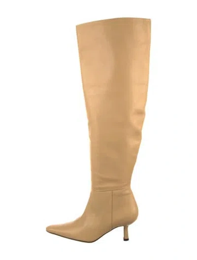 Pre-owned By Far Leather Boots In Neutral