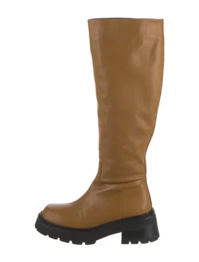 Pre-owned By Far Leather Boots In Neutral