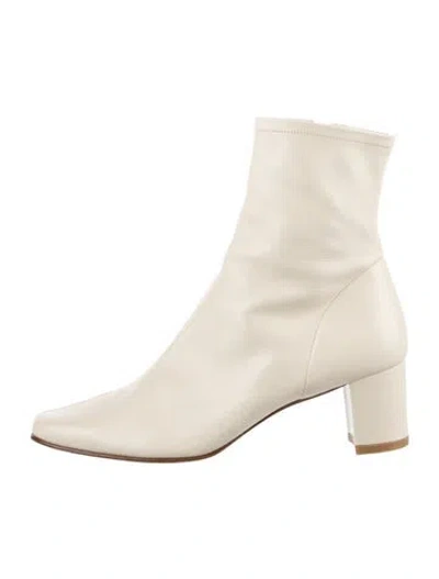 Pre-owned By Far Leather Boots In Neutrals