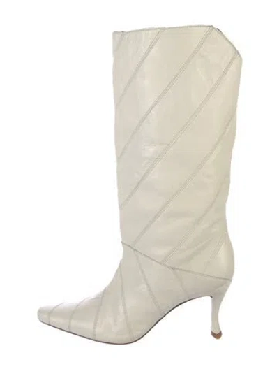Pre-owned By Far Leather Boots In White